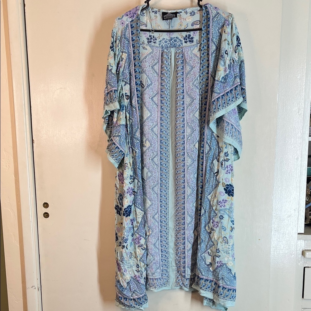 Angie Multicolor Floral open kimono size small